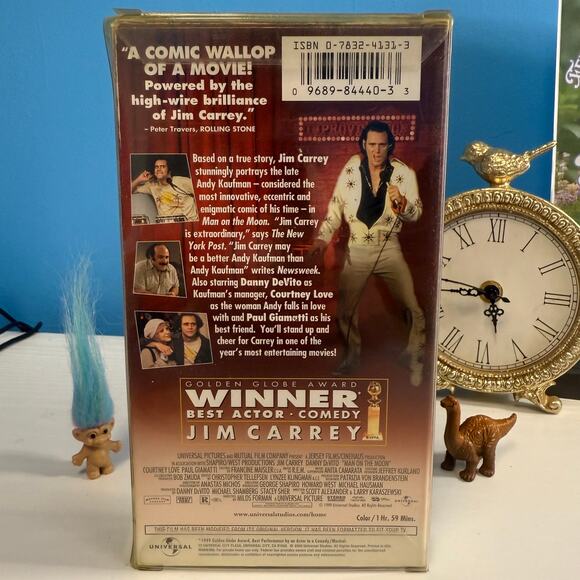 Man on the Moon VHS (1999) Jim Carrey • Retro Comedy Rental Copy - Picture 2 of 3